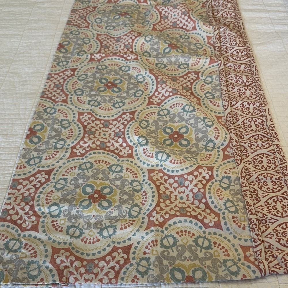 Waverly Astrid Coral Valance Kitchen window Fabric 52” length Boho Cottagecore - Picture 2 of 4